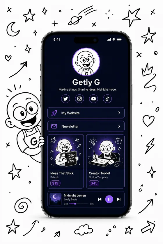 Getly Pages — Midnight Lumen