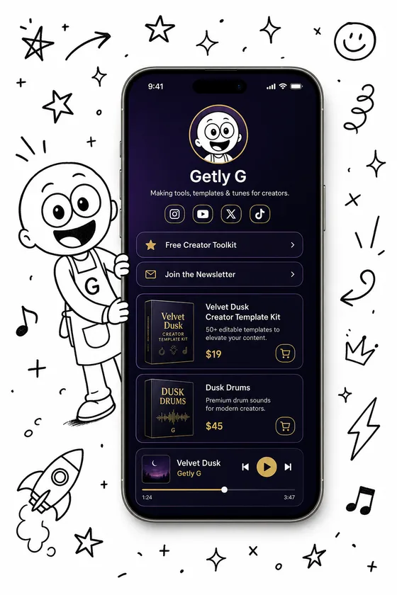 Getly Pages — Velvet Dusk